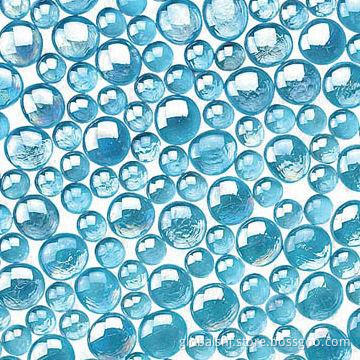 Crytal Glass Mosaic Tile, Light Blue Colors, Measures 300 x 300mm, Unit Size of 25 x 25mm